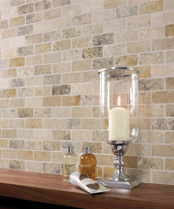 Travertine Brick Mosaic Tile