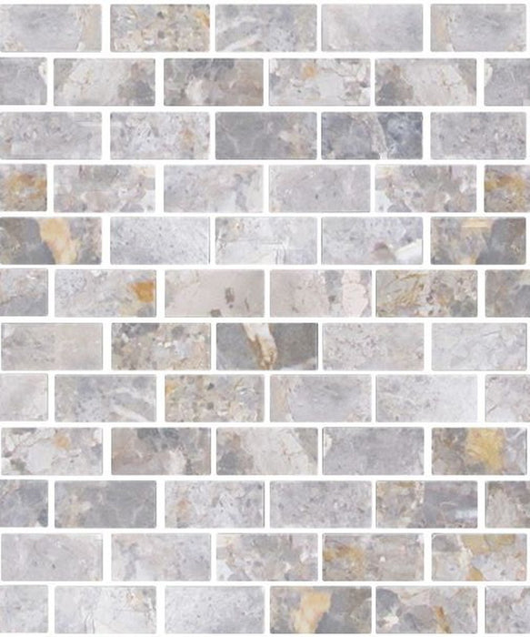 Lemon Marble Polished Brick Mosaic Tile