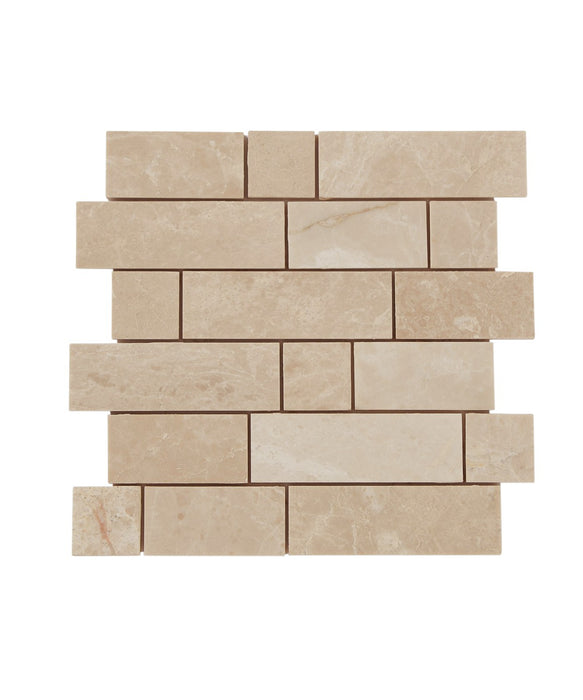 Antalya Crema Irregular Linear Mosaic Tile