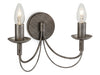 Regency 2 Light Wall - Antique Silver