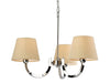 Fairmont 3 Light Fitting - Polished Stainless Steel with Cream Linen Shade