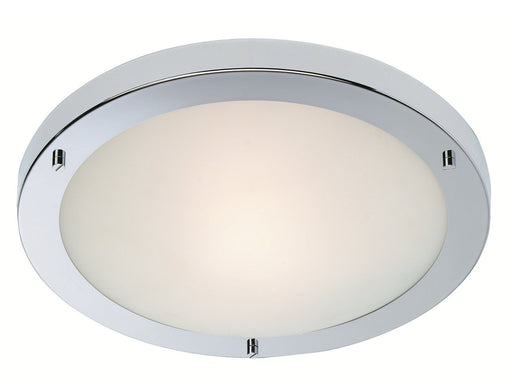 Rondo Flush Ceiling Fitting / Wall Light - Chrome with Opal Glass