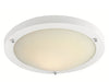 Rondo Flush Ceiling Fitting / Wall Light - Matt White with Opal Glass