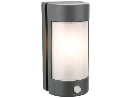 Arena Wall Light with PIR - Graphite with Opal Polycarbonate Diffuser