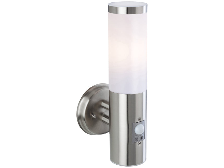 Plaza Wall Light with PIR - Stainless Steel