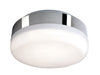 Mini Hydro LED Flush Ceiling Fitting - Chrome with White Polycarbonate Diffuser