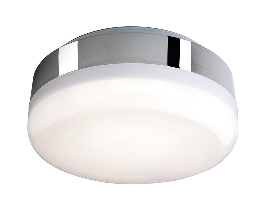 Mini Hydro LED Flush Ceiling Fitting - Chrome with White Polycarbonate Diffuser