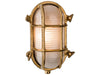 Nautic Wall / Flush Ceiling Fitting - Brass with Frosted Glass