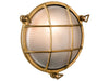 Nautic Wall / Flush Ceiling Fitting - Brass with Frosted Glass