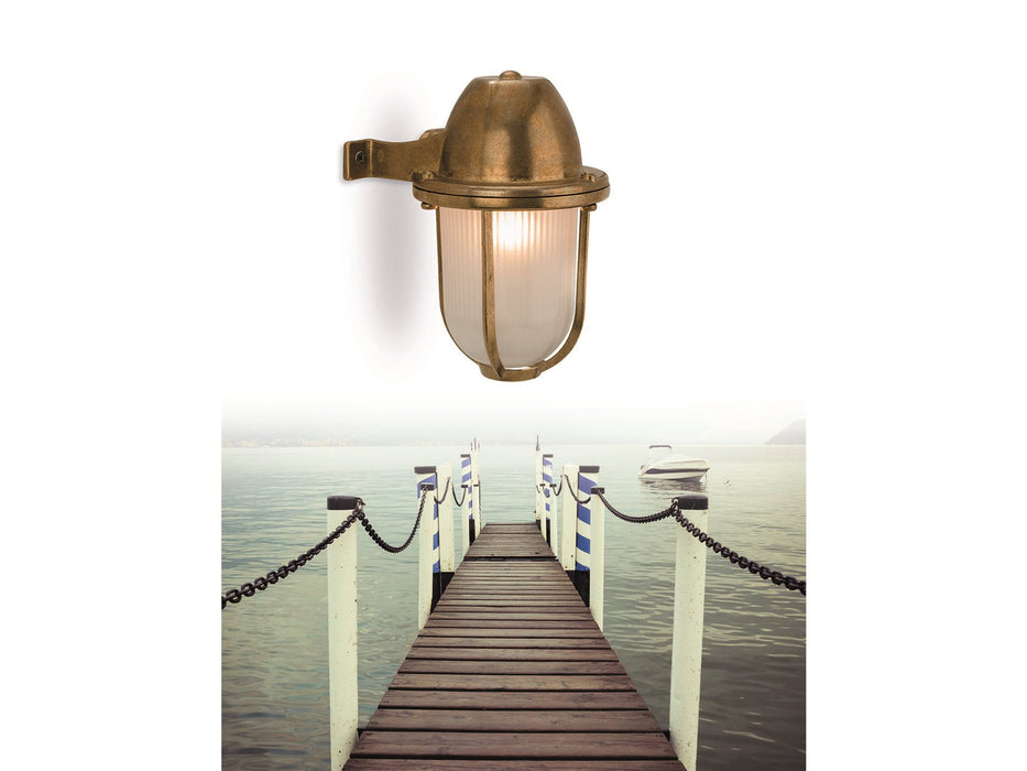 Nautic Wall Light - Brass with Frosted Glass