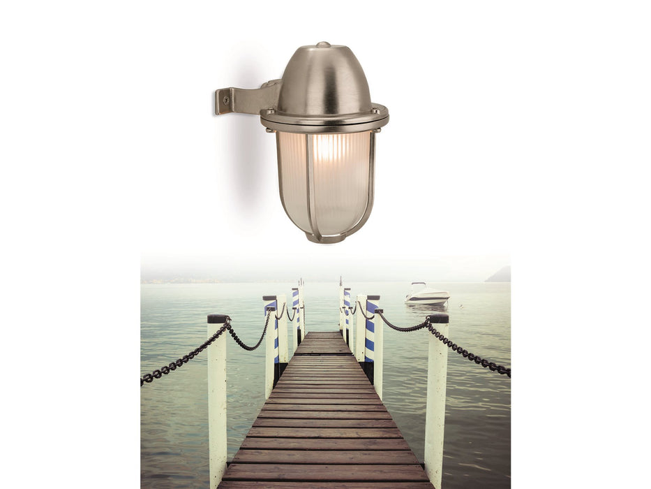 Nautic Wall Light - Nickel with Frosted Glass