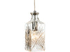 Decanter 1 Light Pendant - Chrome with Clear Decorative Glass