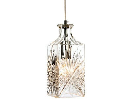 Decanter 1 Light Pendant - Chrome with Clear Decorative Glass