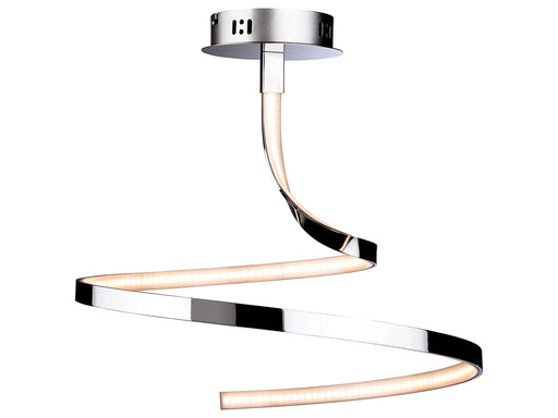 Wave LED Semi Flush Ceiling Fitting - Chrome