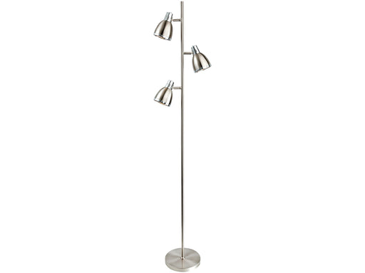 Vogue Floor Lamp - Brushed Steel with Chrome