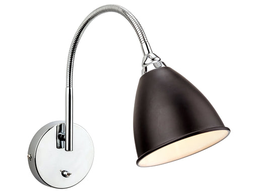 Bari Wall Light - Black with Chrome