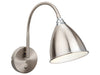 Bari Wall Light - Brushed Steel with Chrome