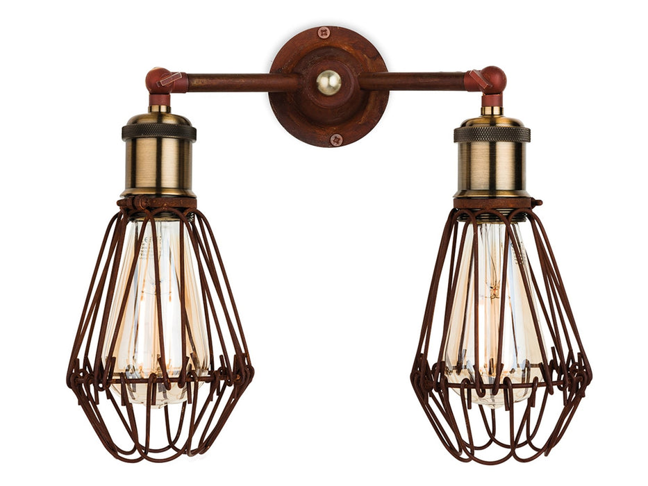 Arcade 2 Light Wall - Rustic Brown