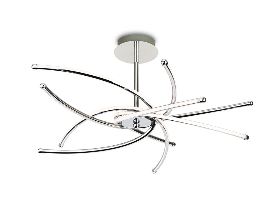 Caprice LED Semi Flush Ceiling Fitting - Chrome