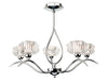 Lisbon 5 Light Flush Ceiling Fitting - Chrome with Clear Decorative Glass