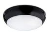 Regis LED Flush Ceiling Fitting - Black Polycarbonate with Opal Diffuser