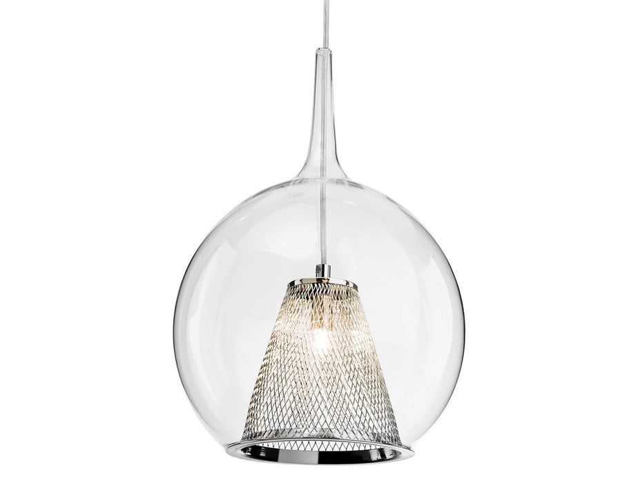 Arlo Pendant - Chrome with Clear Glass