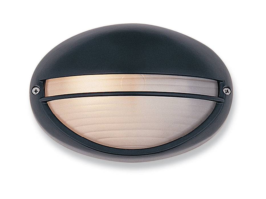 Streamline Wall Light - 140mm - Black with Opal Glass- 60W