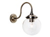 Victoria Wall Light - Antique Brass with Clear Glass