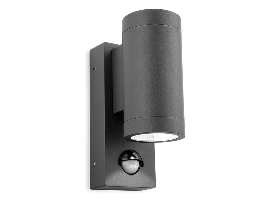 Shelby LED 2 Light Wall with PIR - Graphite