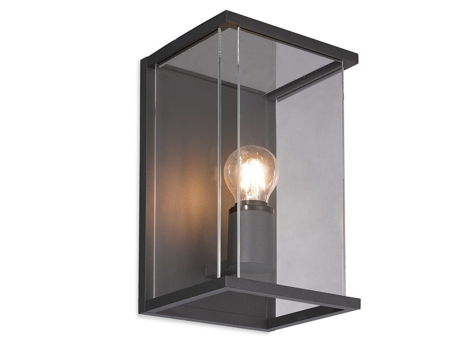 Carlton Wall Light - Graphite with Clear Glass