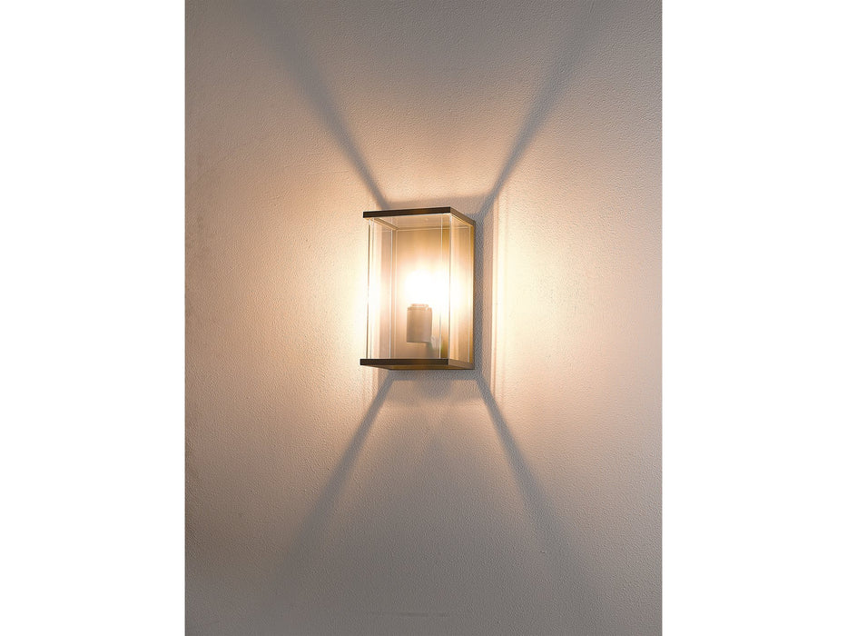 Carlton Wall Light - Graphite with Clear Glass