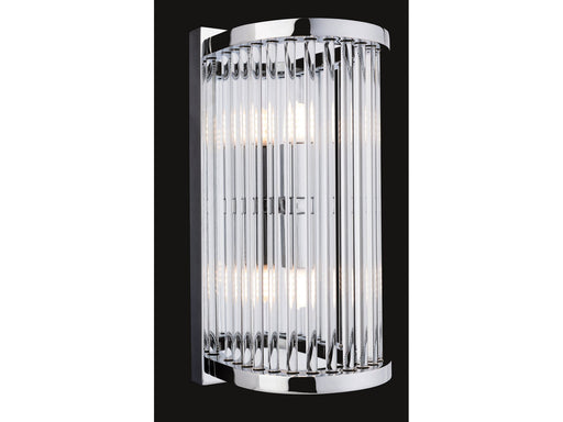 Rialto Wall Light - Chrome with Clear Glass Rods