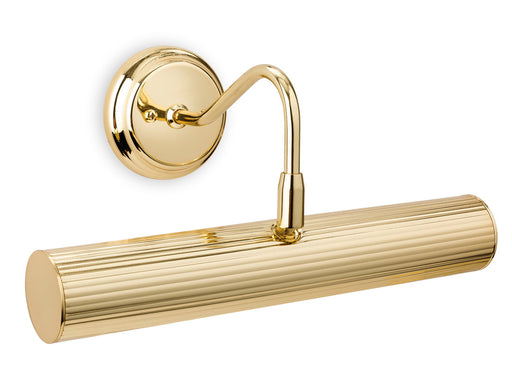 Traditional Reeded Picture Light - 300mm - Polished Brass