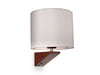 Alpine Wall Light - Dark Walnut with Cream Shade