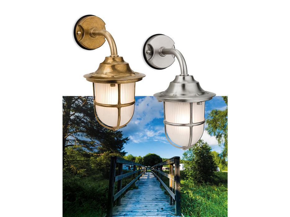 Nautic Wall Light - Brass with Frosted Glass