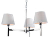 Transition 3 Light Fitting - Polished Stainless Steel with Cream Shade