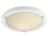 Rondo LED Flush Ceiling Fitting / Wall Light - Matt White with Opal Glass