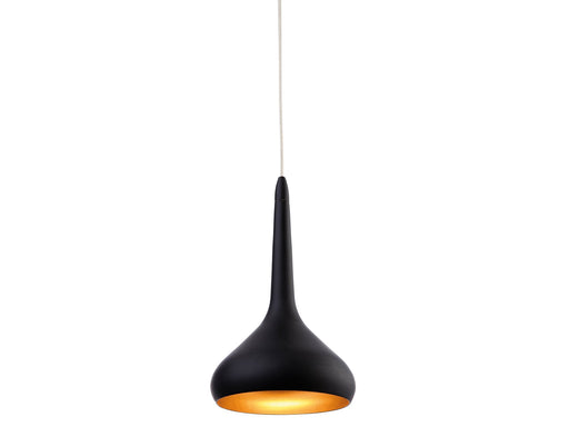 Bar LED Pendant - Black with Gold Inside