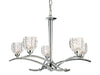 Maple 5 Light Fitting - Chrome with Moulded Clear Glass