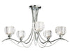 Blanche 5 Light Flush Ceiling Fitting -  Chrome with Moulded Clear Glass