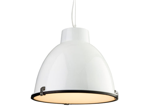 Manhattan Pendant - White with Frosted Glass