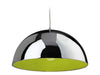 Bistro Pendant - Chrome with Green Inside