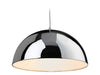 Bistro Pendant - Chrome with White Inside