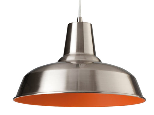 Smart Pendant - Brushed Steel with Orange Inside