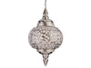 Taj Pendant - Chrome with Clear Acrylic