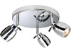 Marine 3 Light Flush Ceiling Fitting - Chrome