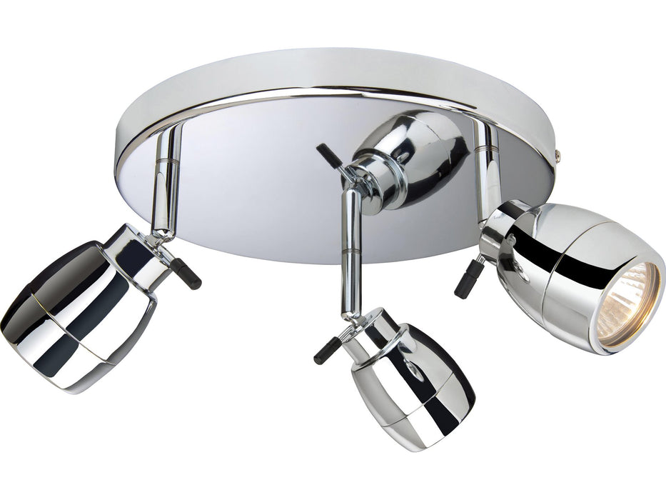 Marine 3 Light Flush Ceiling Fitting - Chrome