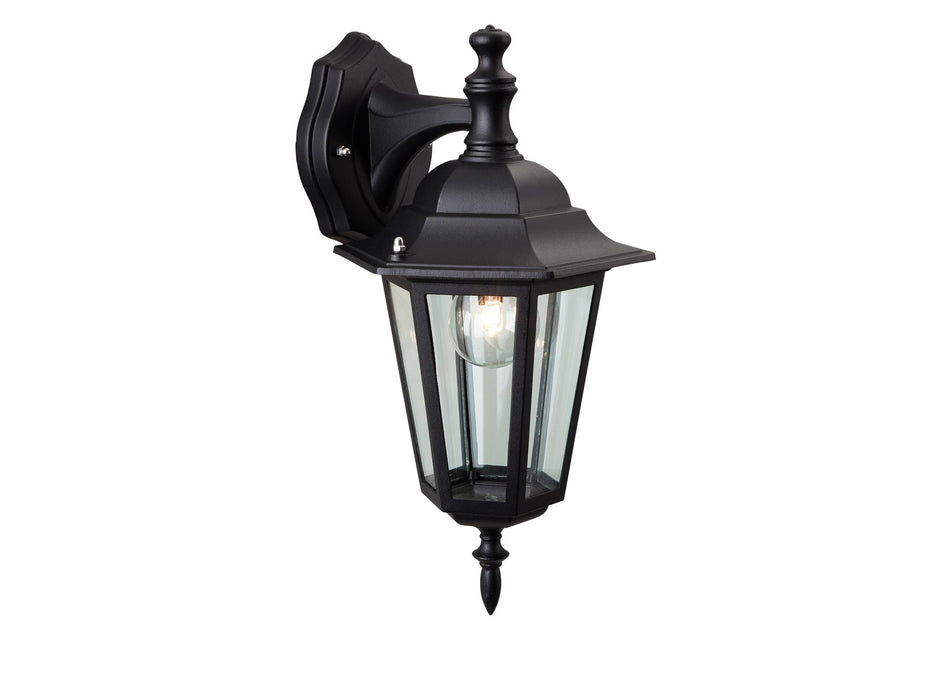 6 Panel Lantern - Downlight - Black