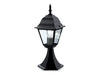 4 Panel Lantern - Pillar - Black