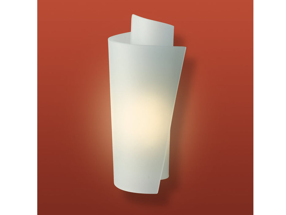 Vetro Wall Light - Satin Steel with Acid Glass